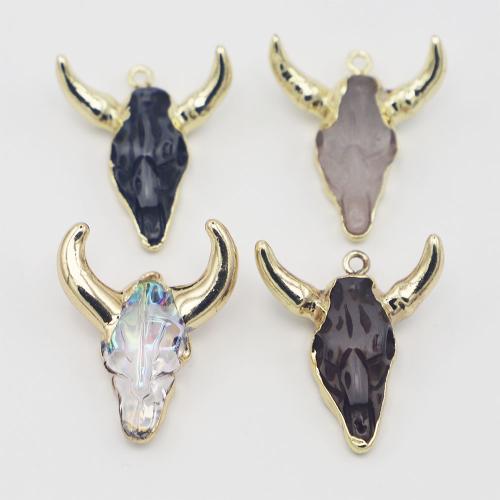 Хрустальные подвески из цинкового сплава, Кристаллы, с цинковый сплав, Хорн, резной, DIY, много цветов для вабора продается PC