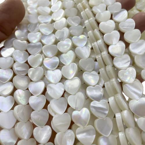 Трохусы бусы, Трубчатая ракушка, Сердце, DIY, 10mm, Приблизительно 42ПК/Strand, продается Strand