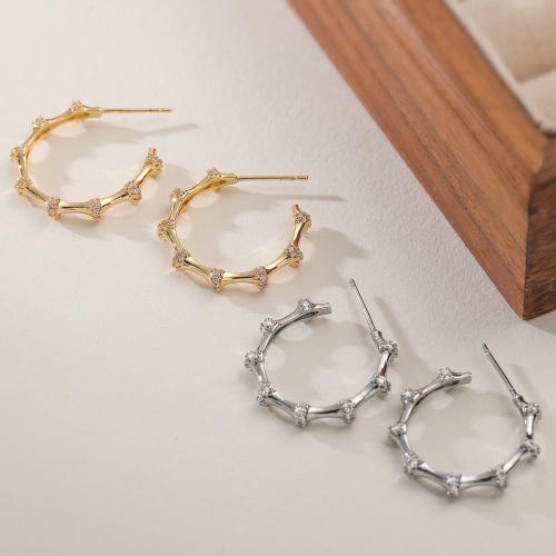 Цирконий Микро вымощает латунь Серьги, Латунь, Другое покрытие, ювелирные изделия моды & инкрустированное микро кубического циркония & Женский, Много цветов для выбора продается Пара