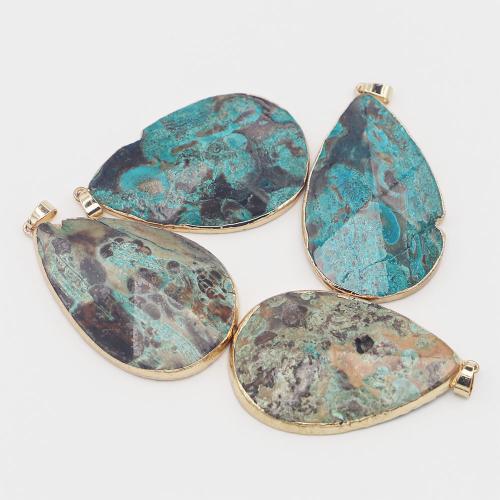 Бусины из одного камня, океанский джаспер, Каплевидная форма, плакирован золотом, DIY, Много цветов для выбора продается PC