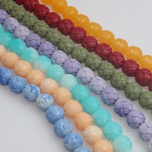 花樹脂のビーズ, 樹脂, ロータス, 射出成形, DIY, 無色, 11mm, 約 36パソコン/ストランド, 売り手 ストランド