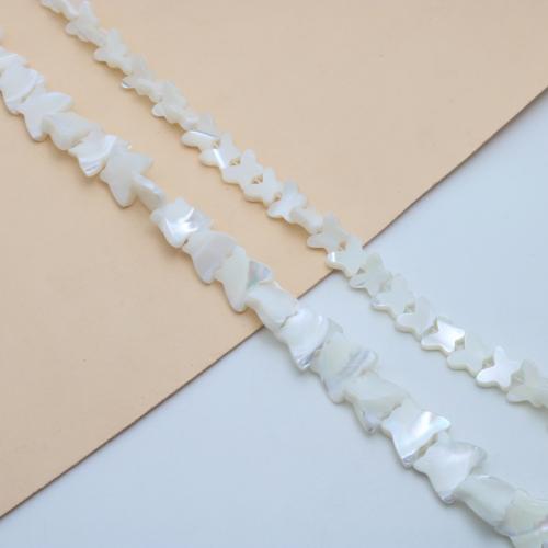 Бусины из натуральных белых ракушек, Белая ракушка, бабочка, полированный, DIY & разный размер для выбора, продается Strand