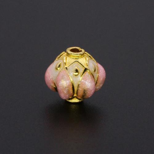 Разделитель бусин Рондель из цикового сплава, цинковый сплав, Лампа, матовое золочение, DIY & эмаль, Много цветов для выбора отверстие:Приблизительно 2mm, продается PC