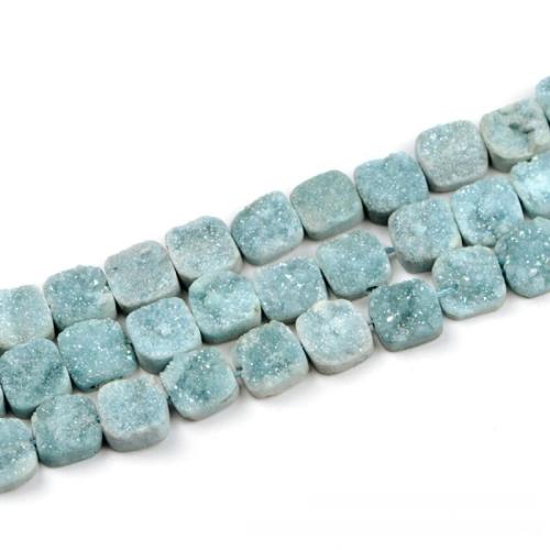 Natural Ice Quartz Agate Beads, Square, DIY 14mm mm 