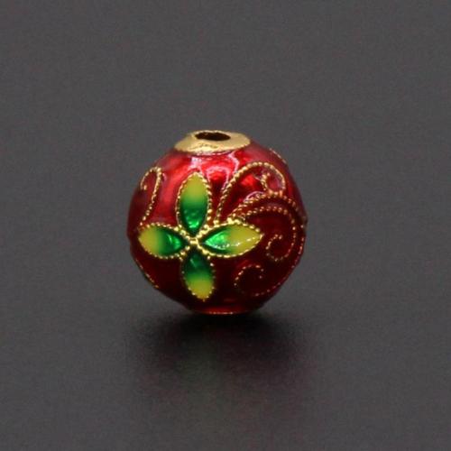 Brass Spacer Beads, Round, matte gold color plated, DIY & enamel 10mm Approx 1.5mm 