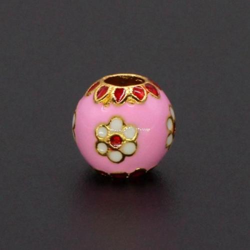 Zink Legierung großes Loch Perlen, Zinklegierung, rund, matt vergoldet, DIY & Emaille, keine, 10x9mm, Bohrung:ca. 4mm, verkauft von PC