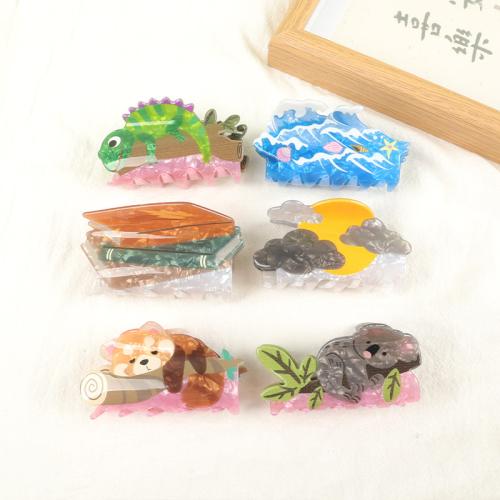 Clips de Garra, Acrílico, hecho a mano, diferentes estilos para la opción & para mujer, 80x50mm, Vendido por UD