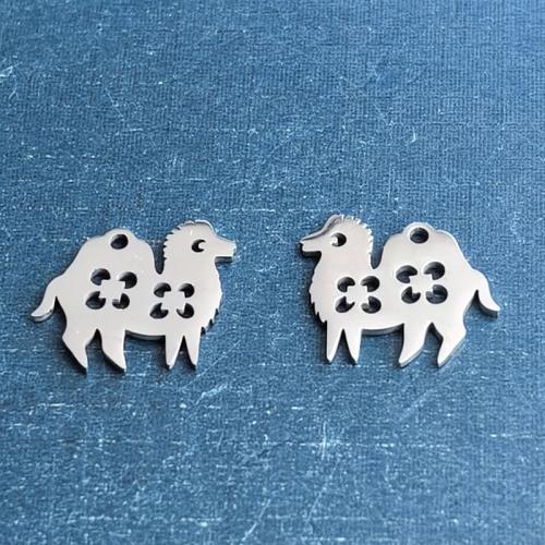 Colgantes de titanio, Partículas de acero, Camello, chapado, Bricolaje & hueco, más colores para la opción, 18x15x1.2mm, Vendido por UD