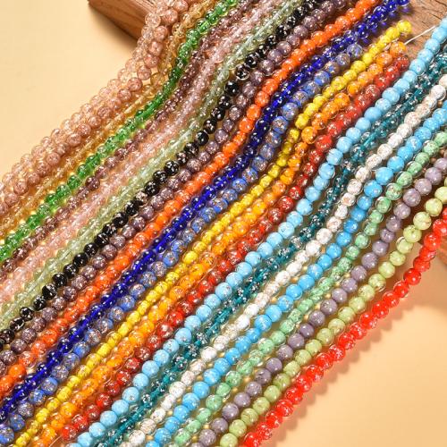 Бусины Lampwork с золотым песком, Лэмпворк, Круглая, DIY & разный размер для выбора & блестящий в ночи, Много цветов для выбора, продается PC