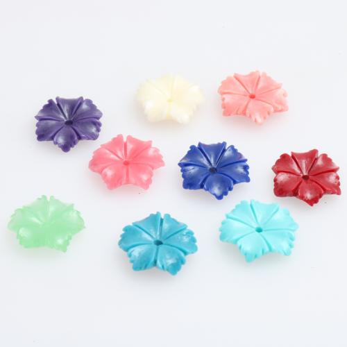 Granos de la resina de flor, moldeo por inyección, Bricolaje, más colores para la opción, 13mm, 10PCs/Bolsa, Vendido por Bolsa