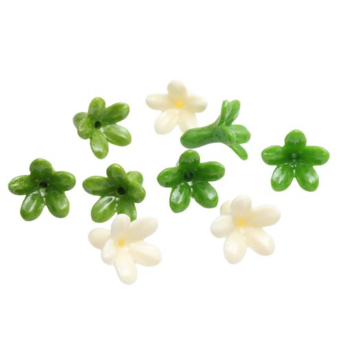 Granos de la resina de flor, moldeo por inyección, Bricolaje, más colores para la opción, 19.8x19mm, 10PCs/Bolsa, Vendido por Bolsa