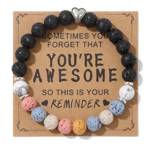 lava Pulsera, con Piedras preciosas, hecho a mano, Joyería & diferentes materiales para la opción & unisexo, longitud:aproximado 19 cm, Vendido por UD