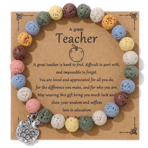 Piedras preciosas Pulsera, con aleación de zinc, Manzana, hecho a mano, Joyería & diferentes materiales para la opción & unisexo & con diamantes de imitación, longitud:aproximado 19 cm, Vendido por UD