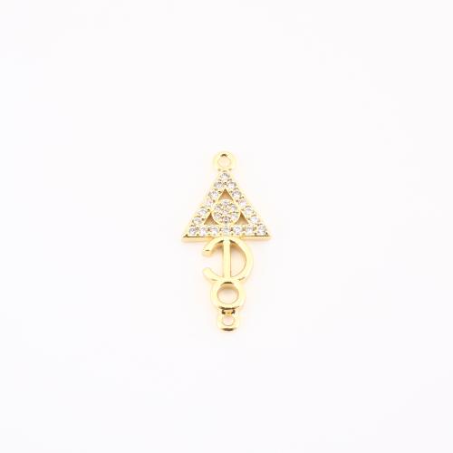 キュービックジルコニアマイクロパヴェブラスペンダント, 銅, ゴールドメッキ, DIY & マイクロパヴェジルコニア 売り手 パソコン