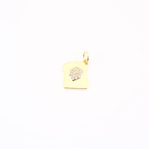キュービックジルコニアマイクロパヴェブラスペンダント, 銅, パン, ゴールドメッキ, DIY & マイクロパヴェジルコニア 売り手 パソコン