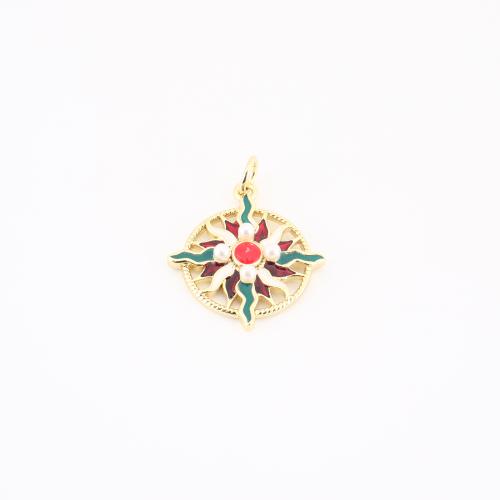 エナメル真鍮のペンダント, 銅, とともに プラスチック製パール, ゴールドメッキ, DIY & くり抜き 売り手 パソコン