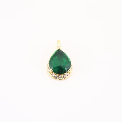 キュービックジルコニアマイクロパヴェブラスペンダント, 銅, 水滴, ゴールドメッキ, DIY & マイクロパヴェジルコニア 売り手 パソコン