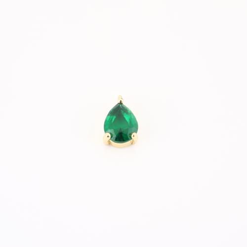 キュービックジルコニアマイクロパヴェブラスペンダント, 銅, 水滴, ゴールドメッキ, DIY & マイクロパヴェジルコニア 売り手 パソコン