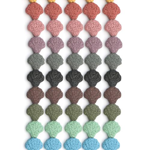 Multicolor Lava Beads, Shell, DIY Approx 38 cm 