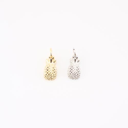 Brass Jewelry Pendants, Pineapple, plated, DIY 