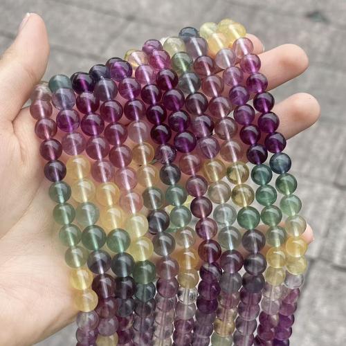 Fluorite Beads, Purple Fluorite, Round, polished, DIY, Grade A, 8mm Approx 38 cm 