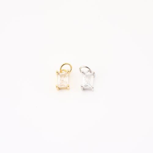 キュービックジルコニアマイクロパヴェブラスペンダント, 銅, 幾何学パターン, メッキ, DIY & マイクロパヴェジルコニア, 無色 売り手 パソコン