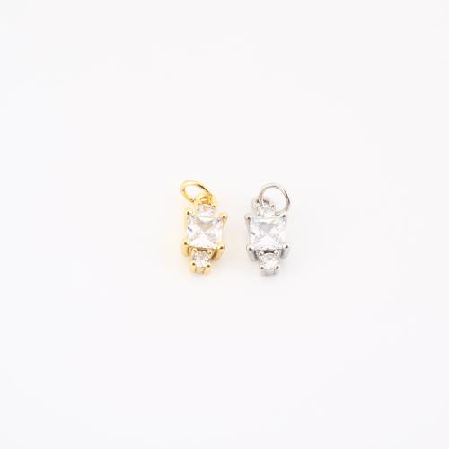 キュービックジルコニアマイクロパヴェブラスペンダント, 銅, メッキ, DIY & マイクロパヴェジルコニア, 無色 売り手 パソコン