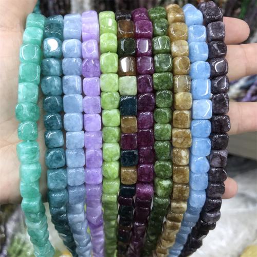 Perles de pierre gemme unique, calcédoine, cadre, poli, DIY, plus de couleurs à choisir, beads size 7-8mm, Environ Vendu par brin