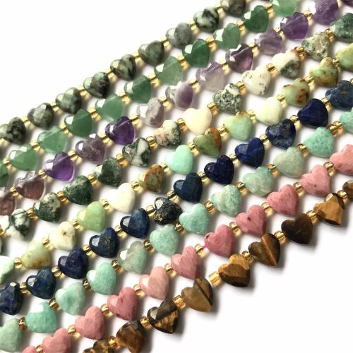 Perles de pierre gemme unique, coeur, DIY & différents matériaux pour le choix & normes différentes pour le choix & facettes, Vendu par brin