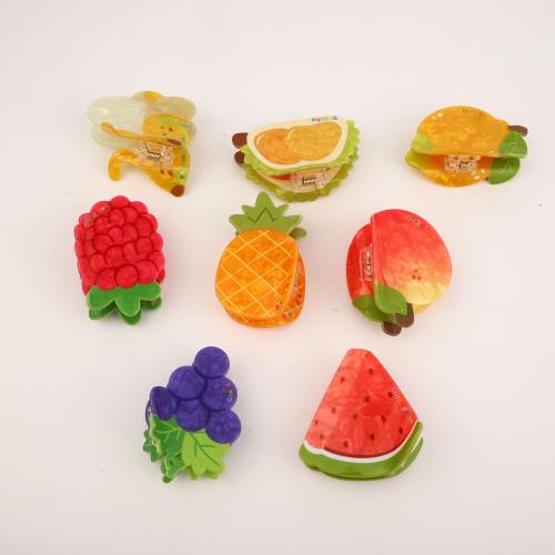 Acrylic Hair Claw Clip, Fruit, handmade & for woman [