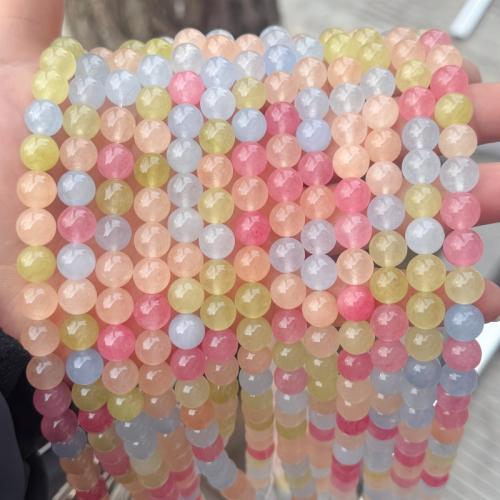 Perles de pierre gemme mixte, Gemme synthétique, Rond, DIY & normes différentes pour le choix, multicolore, Vendu par brin