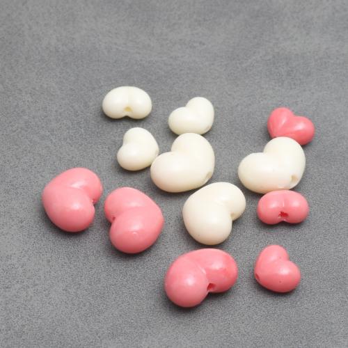 Solid Color Resin Beads, Heart, injection moulding, DIY 