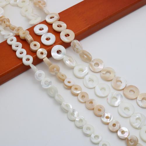 Natural Freshwater Shell Beads, Donut, polished, DIY 