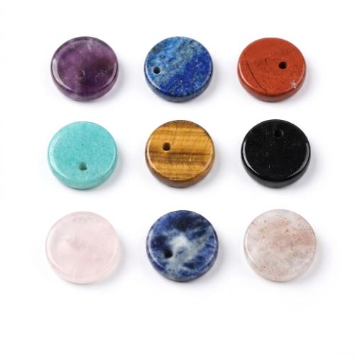 Gemstone Jewelry Pendant, Flat Round, DIY 