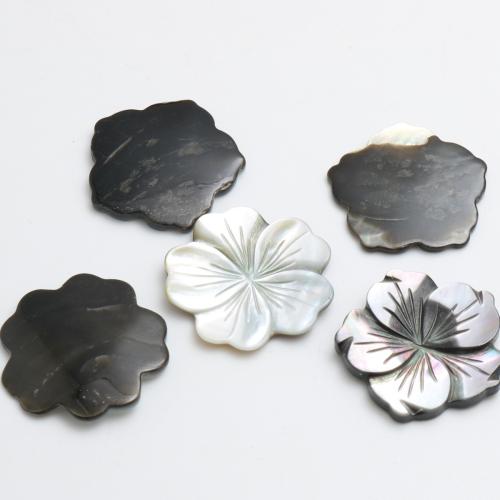 Natural Freshwater Shell Pendants, Flower, Carved, DIY 