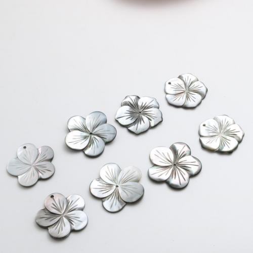 Natural Freshwater Shell Pendants, Flower, Carved, DIY 