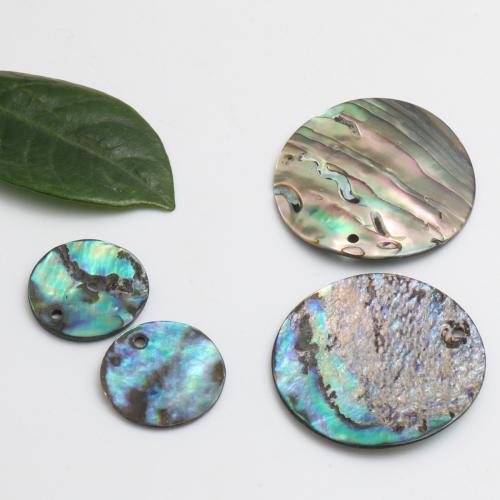 Abalone Shell Pendants, Flat Round, DIY 