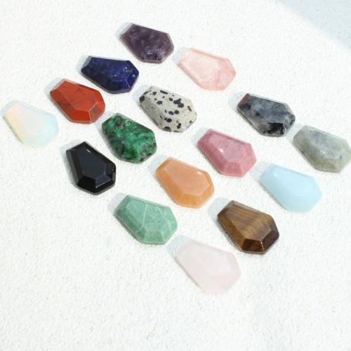 Gemstone ювелирные изделия Кулон, Полудрагоценный камень, Шестиугольник, полированный, DIY & различные материалы для выбора & граненый продается PC