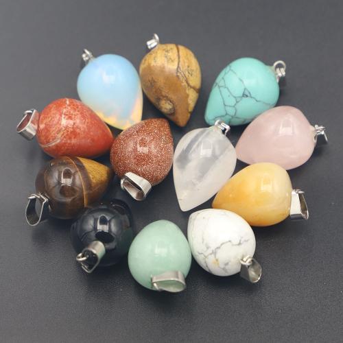 Gemstone ювелирные изделия Кулон, Полудрагоценный камень, Каплевидная форма, полированный, DIY & различные материалы для выбора продается PC