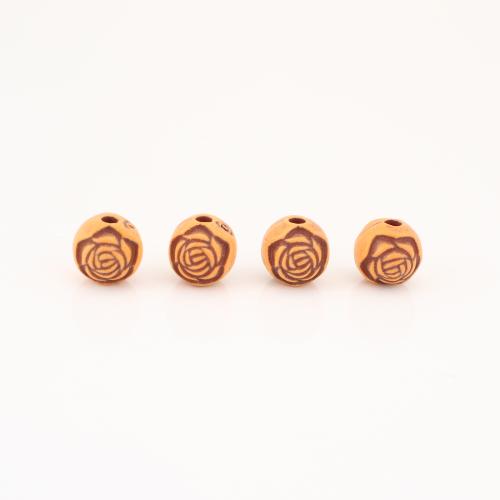Bijoux Perles en résine, Rond, DIY & avec le motif de fleurs Vendu par lot