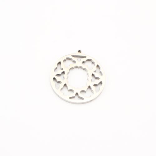 Stainless Steel Hollow Pendant, 304 Stainless Steel, DIY, original color 