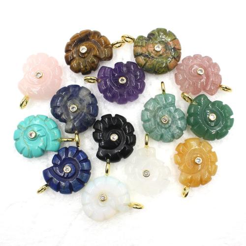 Gemstone ювелирные изделия Кулон, Полудрагоценный камень, Ракушка, полированный, DIY & различные материалы для выбора & со стразами продается PC
