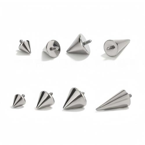 304 Stainless Steel Externally Threaded Jewelry Findings, polished, DIY original color 