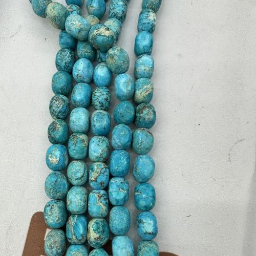 Perle empereur Pierre , Jaspe d'impression, DIY, bleu turquoise Environ 38 cm, Vendu par brin