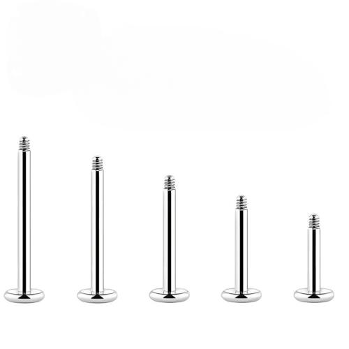 Titanium Alloy Externally Threaded Jewelry Findings, polished, DIY original color 