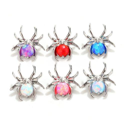 チタン合金 ピアス イヤリング所見, とともに オパール, クモ, 洗練されました。, DIY, 無色 売り手 パソコン