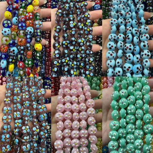 Lampwork Beads, Button Shape, DIY & enamel 12mm 