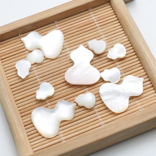 ホワイト シェル ペンダント, 白い貝, ひょうたん形, DIY & 異なるサイズの選択 & ノンホール, 売り手 パソコン