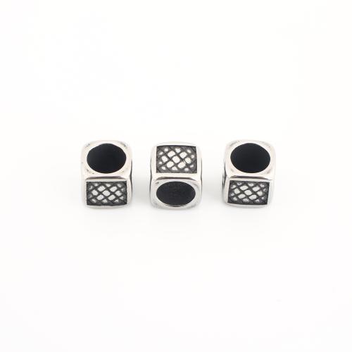 Edelstahl Perlen, 304 Edelstahl, Würfel, Vintage & DIY, 8x8x8mm, verkauft von PC