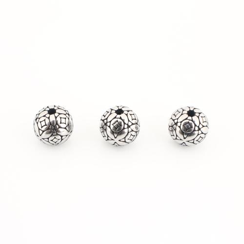 Edelstahl Perlen, 304 Edelstahl, rund, Vintage & DIY, 10x10x10mm, verkauft von PC